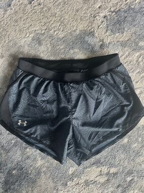Under Armour Black Athletic Shorts with Gray Logo